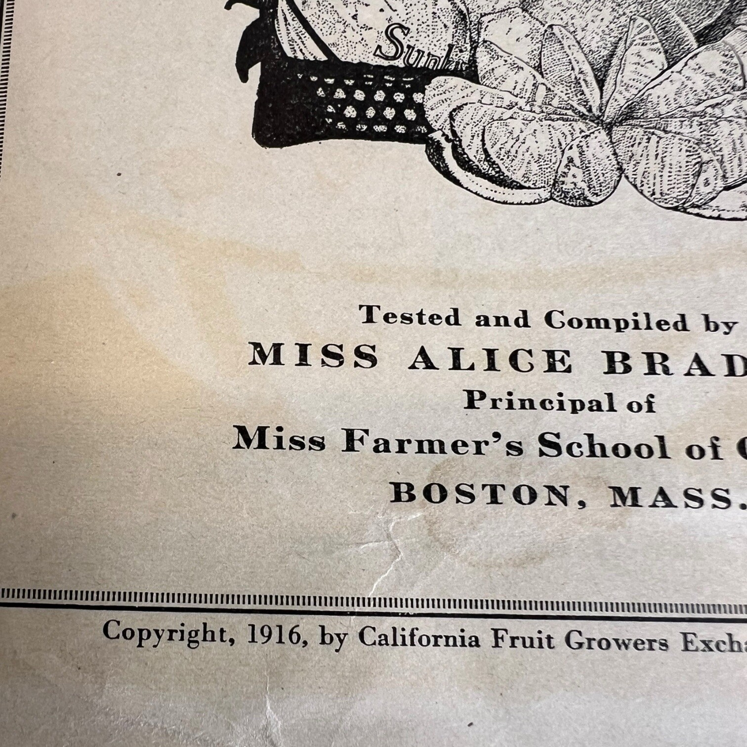 1916 SUNKIST ORANGE AND LEMON RECIPES BOOKLET