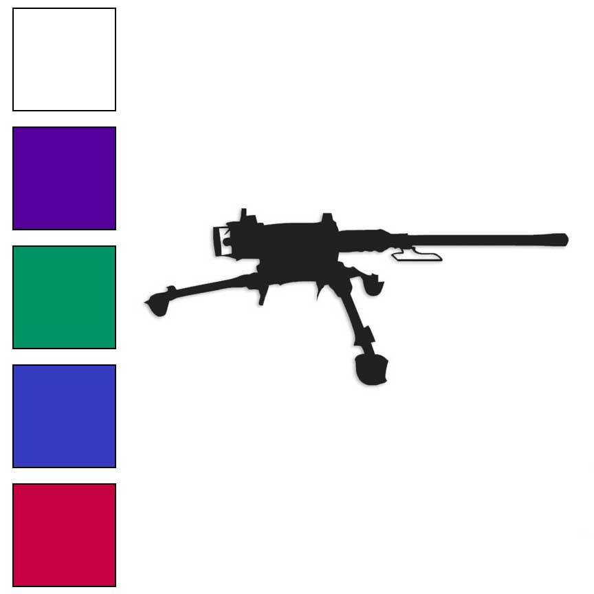 M2 Machine Gun Vinyl Decal Sticker in Multiple Colors & Sizes #2987