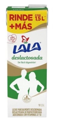 4 Leche LALA Deslactosada Mexican Brand Lala Lactose Free Milk 1.5