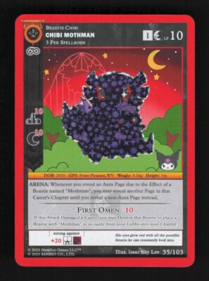 MetaZoo Kuromi's Cryptid Carnival - CHIBI MOTHMAN 35/103 - Rev
