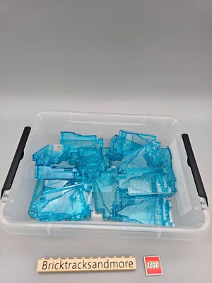 Lego  47847 Rock Panel 2x4x6 Trans light blue glitter light blue mix 18 Stück