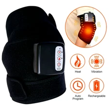 Electric Heated Vibration Knee Joint Brace Therapy Shoulder Massager Pain Relief