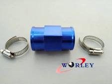 32mm Adapter Water Temp Temperature Joint Pipe Sensor Gauge Radiator Hose Blue