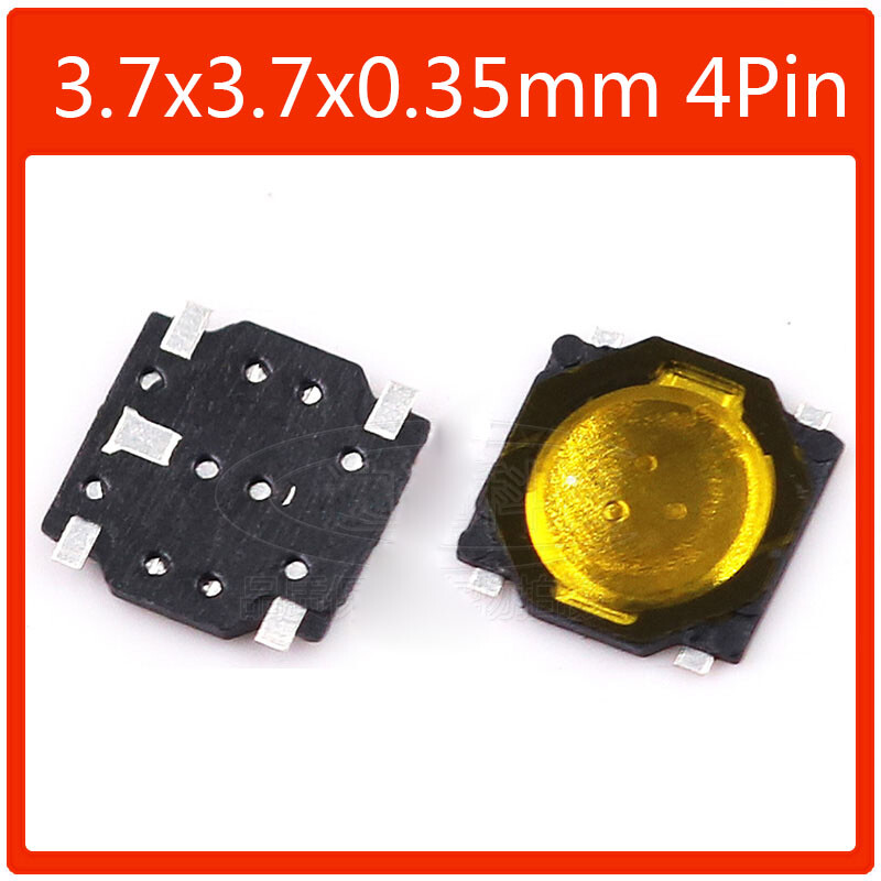 GAJUST 100pcs 4x4x0.8mm Interruttore Tattile SMT SMD Interruttore - Foto 4