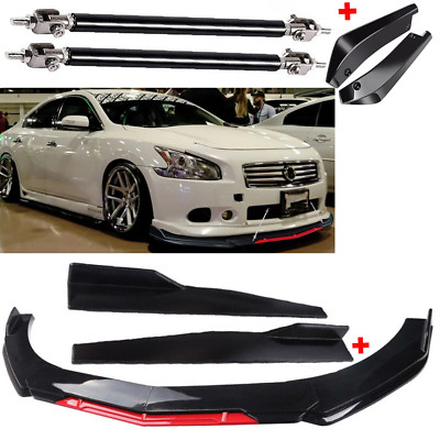 Front Rear Bumper Lip Spoiler Splitter Body Kit Side Skirt For Nissan Maxima