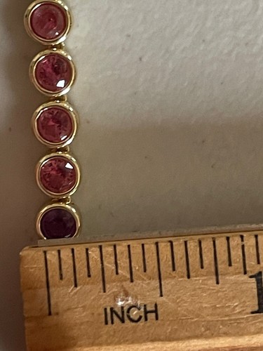 KENDRA SCOTT CARMEN GOLD TENNIS NECKLACE IN RUBY MIX 17” - 第 11/14 張圖片