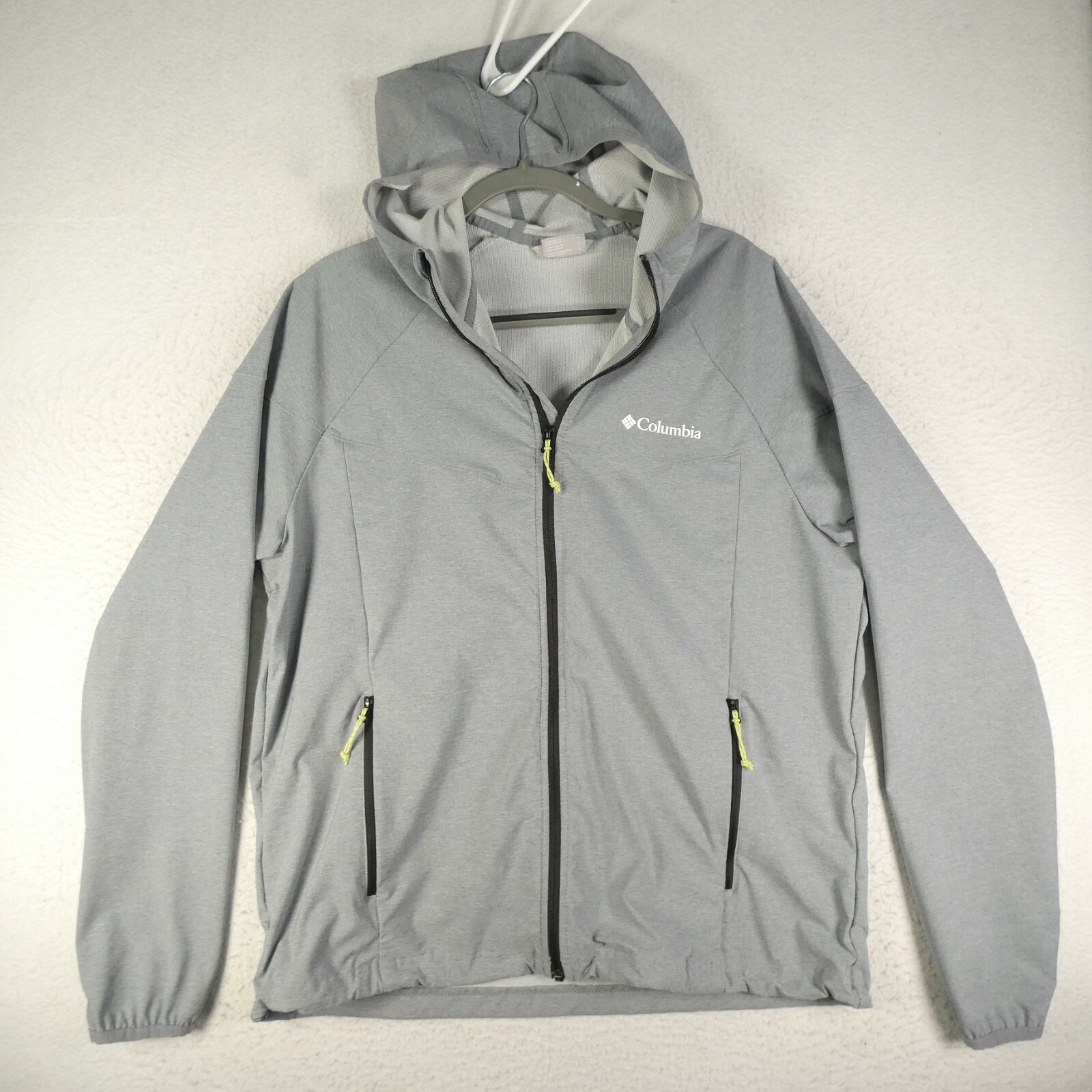 Columbia Jacket Mens Large Gray Zip Up 