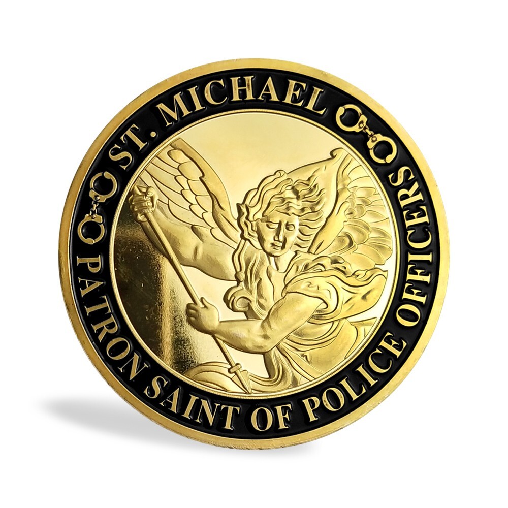 Police Officer Law Enforcement Coin St. Michael Archangel Souvenir for Police