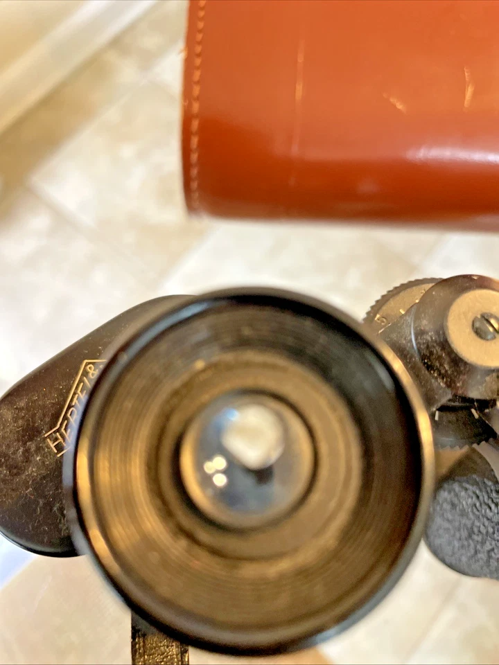 Vintage Hertel & Reuss Optik Kassel Germany 8x32 Binoculars 5x6” - Image 4 of 4