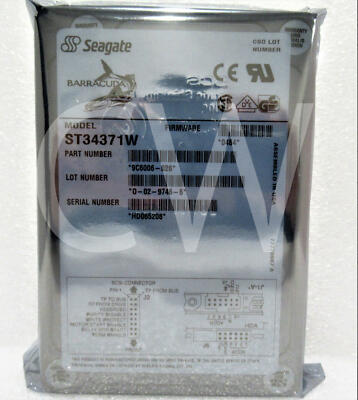 ST34371W Seagate 9C6006 4.3GB 7200RPM UltraWide SCSI 68-Pin 512KB 3.5''Hard Drive
