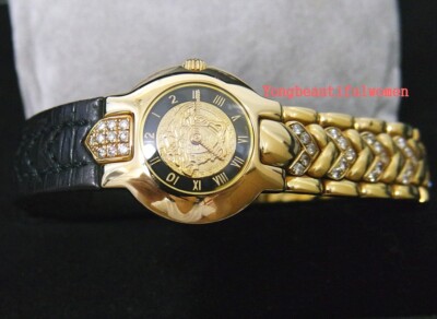 Gianni Versace 18K Solid Gold And Beautiful Diamond Watch *LIMITED EDITION 076*