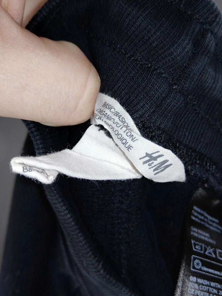 Pantalones Cortos H&M Niño Negros Bolsillos con Cordón Talla Juvenil 11-12 Algodón Orgánico Básico Foto 4 de 4