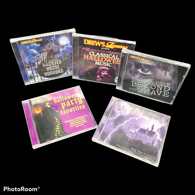 Lot of 5 Halloween CDs Haunted House Classical Party Grave Sounds Drews Famous
