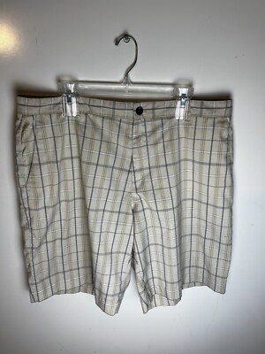 Adidas Men Size 38 Performance Plaid Golf Shorts A2E001 - Beige | eBay