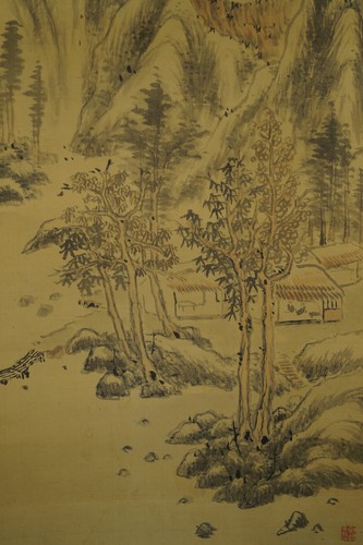 Japanisches Rollbild Kakemono Landschaft Japan Roll-Up Scroll Kunst 4326 - Picture 6 of 11