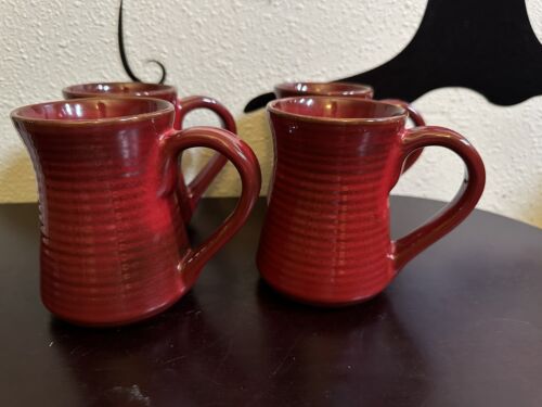 Park Design Aspen Red Coffee Mugs 4 Pieces @ LOW PRICE ”L@@K” - Picture 2 of 3