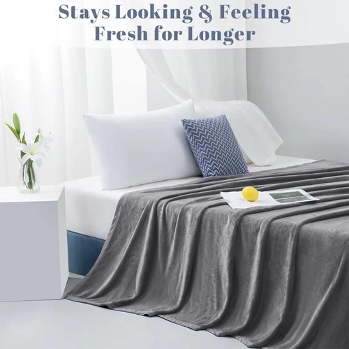 480 GSM Heavy Sherpa Fleece Blanket Soft Warm Sofa Bed Throw Faux Fur Blanket UK - Picture 132 of 132