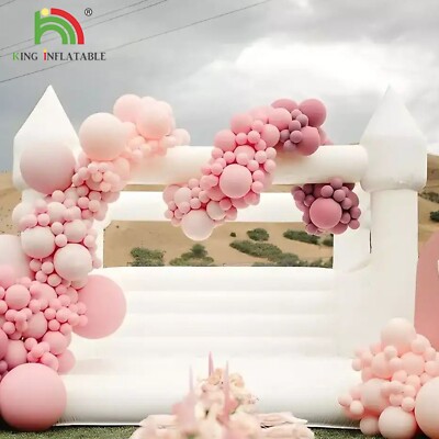 13x12FT 100% PVC Inflatable White Bounce House Castle Fit Wedding Birthday Party