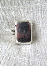 ANTIQUE EDWARDIAN SILVER VESTA CASE, BIRM 1909, JOSEPH GLOSTER, 25.33gs