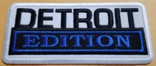 Embroidered Detroit Edition iron or sewn 2x4" Patch