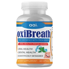 Bad Breath & Oral Supplement for Men & Women, OxiBreath Breath Freshener -60 Cap