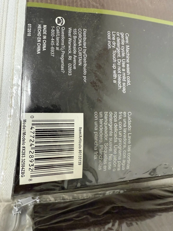 2 Style Selections Sonia Chocolate/Brown Blackout Curtain Panel 50"x84" #0135139 - Image 3 of 4