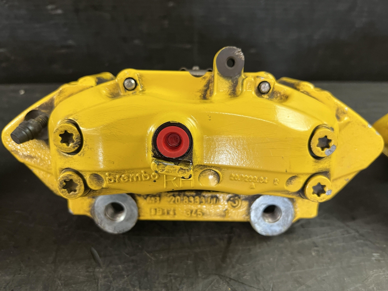 08-16 MASERATI GRANTURISMO FRONT REAR LEFT RIGHT YELLOW BRAKE CALIPERS 20833300