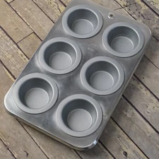 REMA Air Bake Muffin Pan Double Wall Insulated 6 Opening Vintage