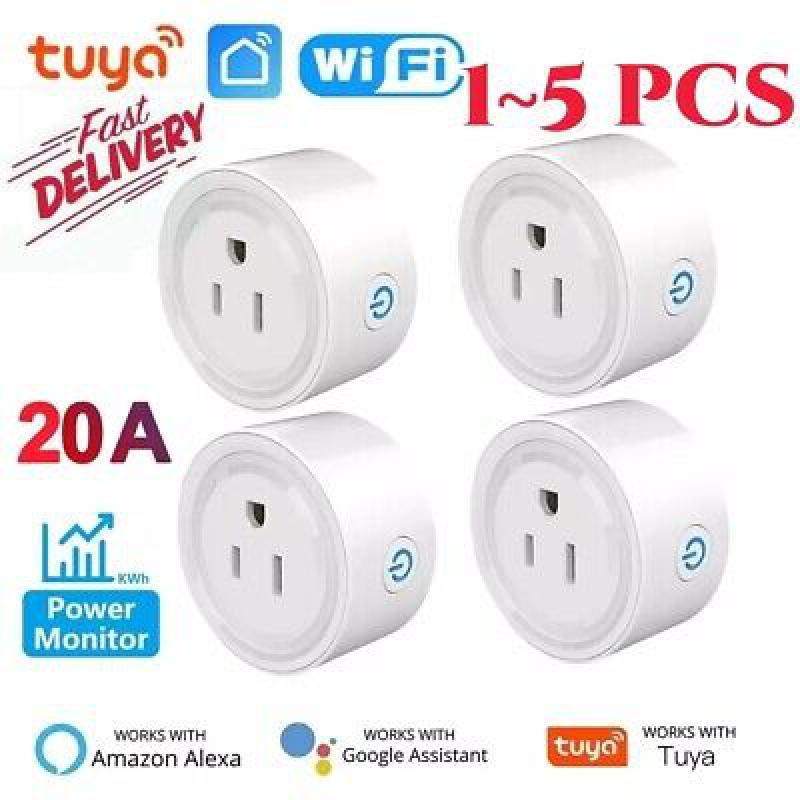 Tuya WiFi Smart Plug 20A with Power Monitor US Outlet Timer Work With Alexa