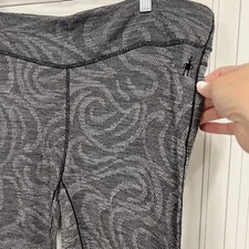 Smartwool 100% merino wool leggings Womens XL NWOT Swirl pattern