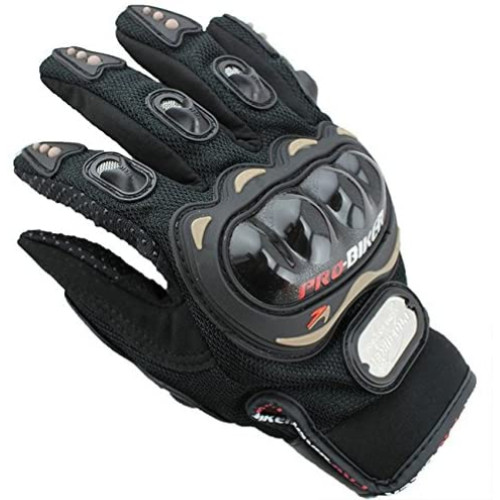 GUANTI DA MOTO UNISEX PROTEZIONI NOCCHE MOTOCICLISMO MOTOCROSS ENDURO NERI XL
