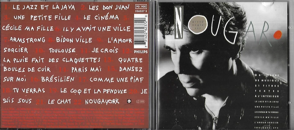 CD 22 TITRES GRAND ANGLE SUR CLAUDE NOUGARO BEST OF 1994 Philips – 526237-2 - Photo 1/1