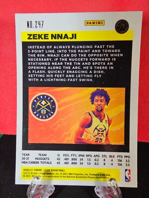 凪 2020-21 Panini Flux Zeke Nnaji RC #247 Rookie | eBay