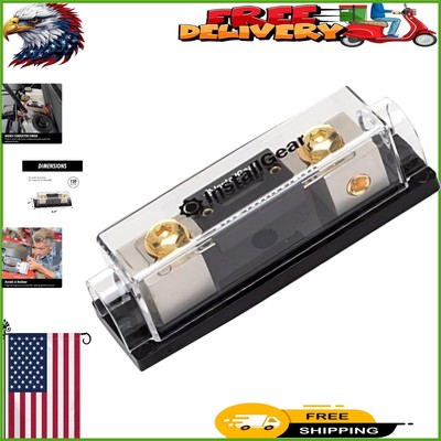 Transparent 0/2/4 Gauge In-Line ANL Fuse Holder with Reliable 150A Performance
