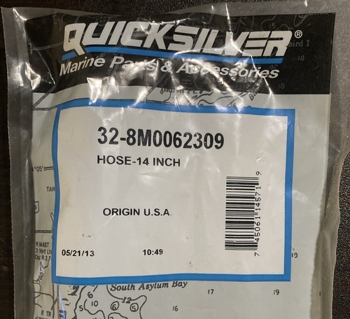 Quicksilver 32-8M0062309 Hose 14 Inch OEM NOS Boat Part Replacement