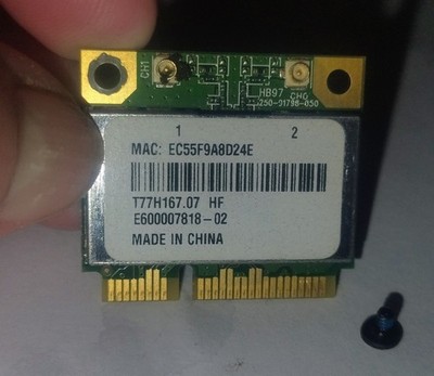 Atheros AR5B97 T77H167.07 HF 802.11bgn Half Mini PCI-E Wireless Card Tested Good