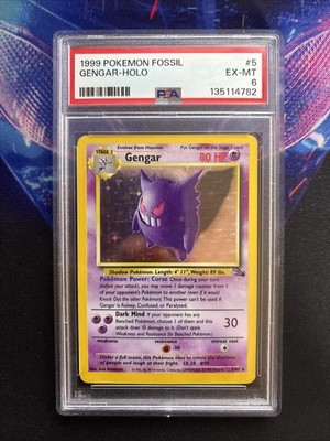 Gengar 5/62 Fossil Holo for sale online | eBay