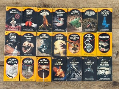 20 Vintage Mystery Paperback Book Lot Raven House Mysteries Crime Thriller