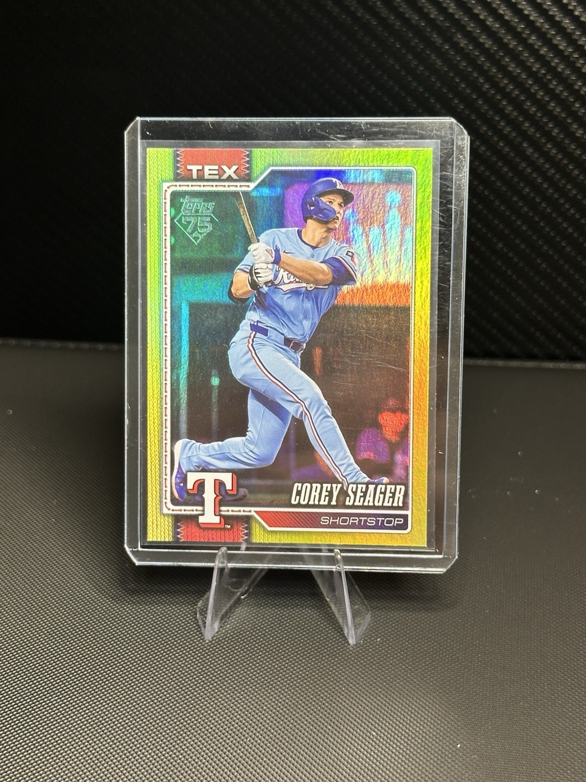 Corey Seager 2026 Topps Series 1 Yellow Rainbow Foil /399 view 1