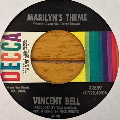 Vincent Bell   Marilyn's Theme / Airport Love Theme 7'' Single 1970 Decca Easy
