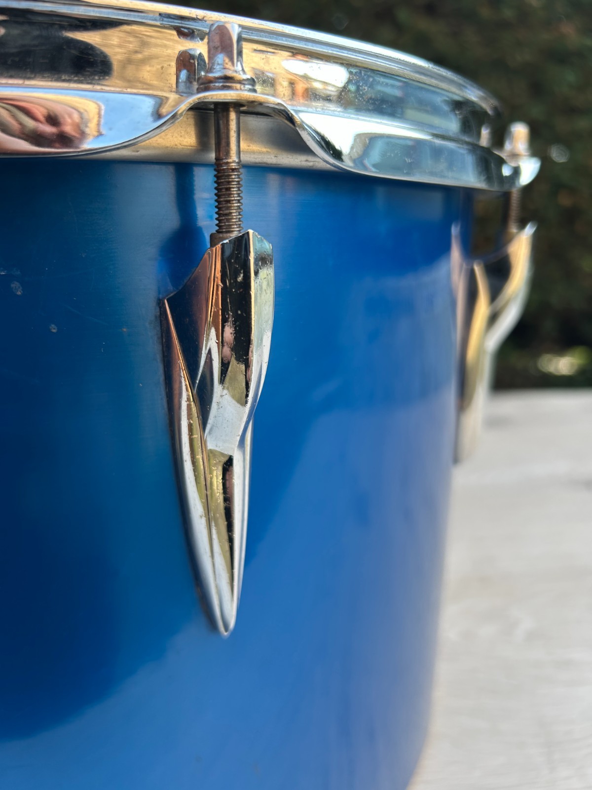 Vintage Premier Elite 14''x10" Concert tom 8-lugs Mahog shell Polychromatic Blue photo 8