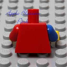 NEW Lego Red & Blue KIng's Court JESTER MINIFIG TORSO Castle Kingdoms Upper 7079
