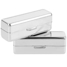 2 Pcs Mirrored Makeup Case Lipstick Sublimation Organizer Nail Polish Holder