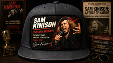 Sam Kinison Hat, Removable Metal Patch, Snapback