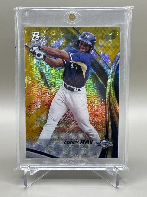 Corey Ray • 2017 Bowman Platinum - Foilfractor 1/1 Milwaukee Brewers