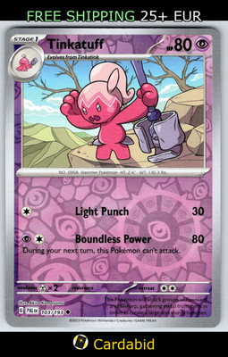 Tinkatuff - - PAL #103/193 SV02: Paldea Evolved Reverse Holo Akira Komayama NM