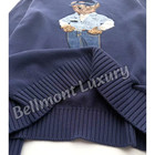 Bid POLO RALPH LAUREN Denim Polo Bear Cotton Sweater Navy Men's Medium NWT — photo 6