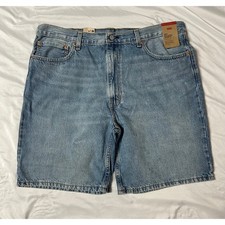 Levis 454 Relaxed Shorts Mens 40 Light Wash Denim 100 Cotton NWT 454-0004 Baggy