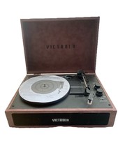 Victrola Brown Turntable Record Player Headphone Jack 2019 Model 180904000