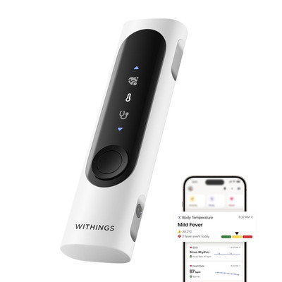 WITHINGS Beamo   Kontaktloses Digitales Smart Thermometer, Fiebererkennung, 4-In